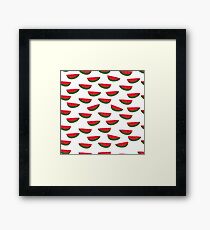 Whimsical watermelon pattern Framed Print