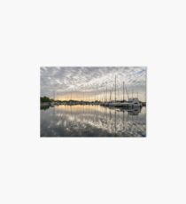 Herringbone Sky Patterns with Boats and Yachts Art Board