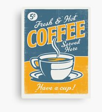 Vintage poster- Coffee Canvas Print