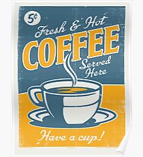 Weinleseplakat Kaffee Poster