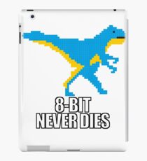 8-bit dinosaur with saying iPad Case/Skin