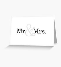 Mr & Mrs - Tie & Pearls Greeting Card