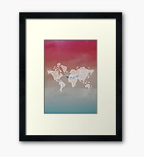 plane to destination Framed Print