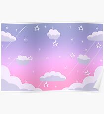 Electric Grape Sky Poster