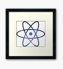 Galaxy Science Atom Symbol Version 2 Framed Print
