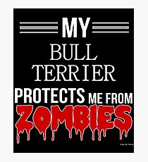 Zombie Bull Terrier - Gift For Bull Terrier Owner Photographic Print
