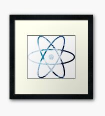 Ocean Wave Science Atom Symbol Framed Print