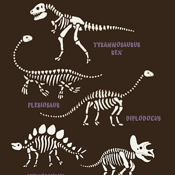 Artwork thumbnail, Dinosaur Fossils - cream on brown - Fun graphic pattern by Cecca Designs by Cecca-Designs