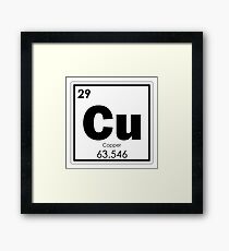 Copper chemical element Framed Print