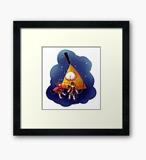 Gravity Falls- Bill and His Toys Framed Print