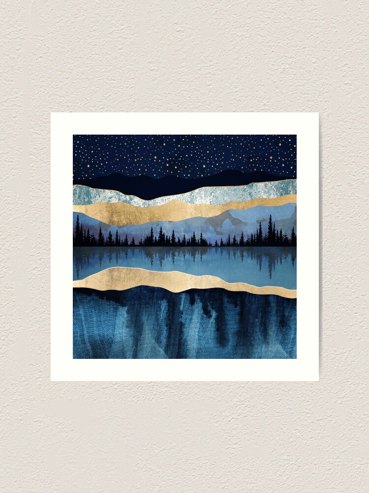 Alternate view of Midnight Lake Art Print