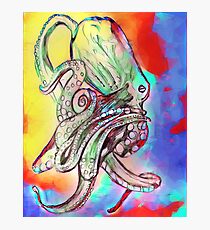 Watercolor Octopus Photographic Print