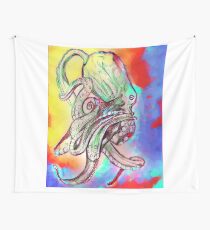 Watercolor Octopus Wall Tapestry