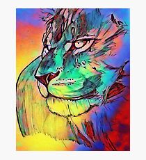 Watercolor Lion Photographic Print