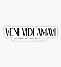 Veni Vidi Amavi Sticker