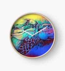 Watercolor Sea Turtle Clock
