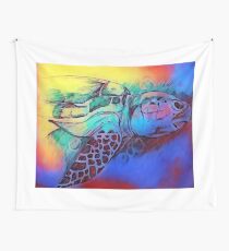 Watercolor Sea Turtle Wall Tapestry