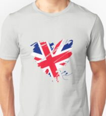 Great Britain England Football London Manchester Heart Unisex T-Shirt