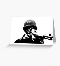 WWII Paratrooper "PING" Greeting Card