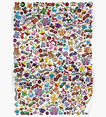 Many little toys - toy pattern Poster
