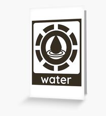 Water Element Design Nature Gift Idea Greeting Card