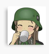 Army Anime girl- coffee mug Canvas Print