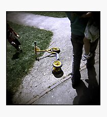 Discarded yellow scooter - Lomography - Holga Photographic Print