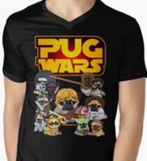 PUG WARS Men's V-Neck T-Shirt