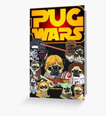 Pug-Kriege Grußkarte