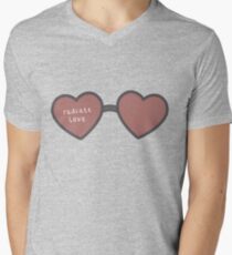 Heart Sunglasses Men's V-Neck T-Shirt