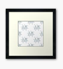 Seamless pattern with children's toys. Framed Print