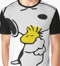 Snoopy holding Woodstock Graphic T-Shirt