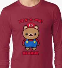 Funny Bear Cute Kawaii Mario Parody Long Sleeve T-Shirt