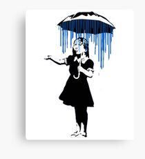 Banksy Raining on the Inside! Canvas Print