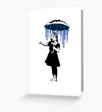 Banksy Raining on the Inside! Greeting Card