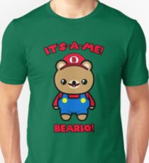 Bear Cute Kawaii Funny Mario Parody Unisex T-Shirt