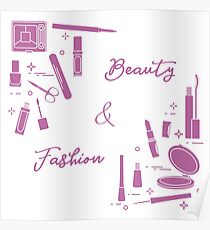 Decorative cosmetics. Accessories for nail care. Poster