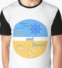 Summer rest. Equipment for diving. Yachting. Graphic T-Shirt
