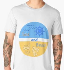 Summer rest. Equipment for diving. Yachting. Men's Premium T-Shirt