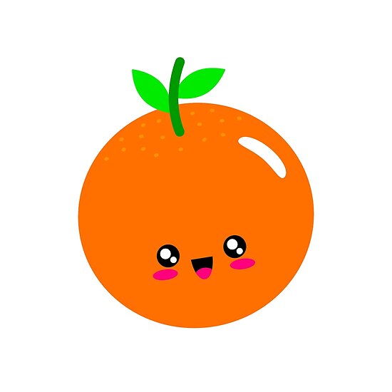  Kawaii orange  Poster by PM Artistic Redbubble