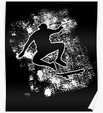 Skateboarding Gift Apparel Skateboarding T-shirt Cool Silhouette Skater Tee Gifts boys Poster