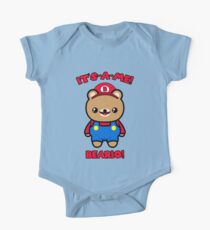 Bear Cute Funny Kawaii Mario Parody One Piece - Short Sleeve