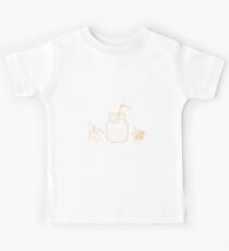 Jar with smoothies and ingredients for smoothie. Kids Tee