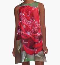 Rose with dew drops A-Line Dress