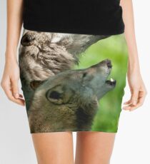 Timber Wolf Howl Mini Skirt