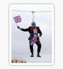 Boris Johnson Zipline Sticker