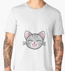 Happy Grey Kitty Sticker! Men's Premium T-Shirt