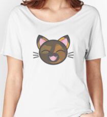 Happy Tortie Kitty Sticker! Women's Relaxed Fit T-Shirt