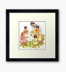 Vintage Birthday Party Sticker Framed Print