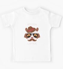 Glasses Pizza Lover Italian Food Foodie Kids Tee